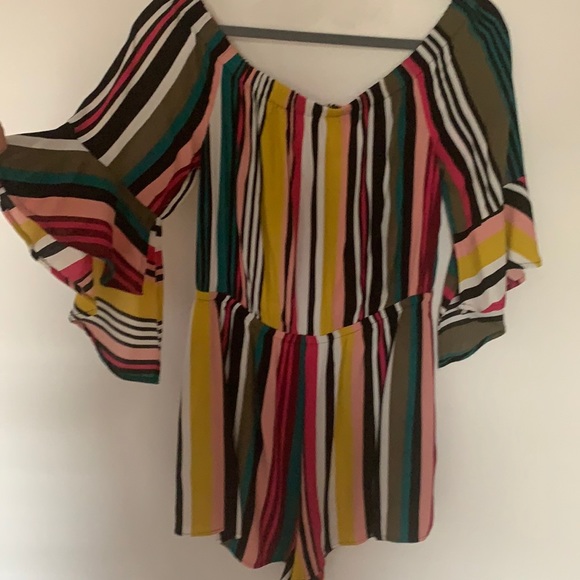 Bright Strip Romper - Picture 2 of 6